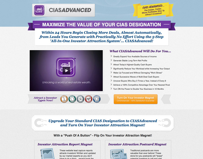 CIAS Advanced Web Interface and Sales Page